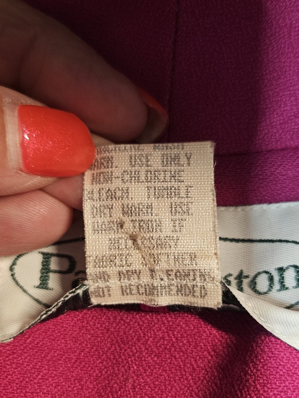 Patchington Women's Vintage Bright Pink Cropped Blazer with Black Trim - Picture 5 of 5